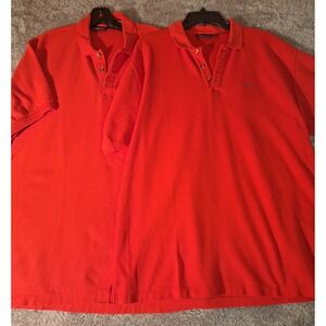 VINTAGE Patagonia Polos Lot of 2 Mens Large Red Casual Sporty 1988 Hong Kong